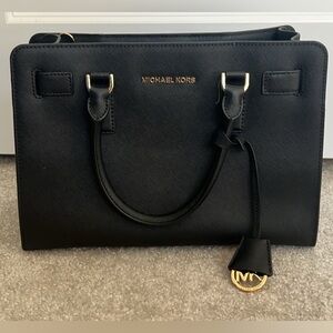 Michael Kors Dillon Black Leather Satchel